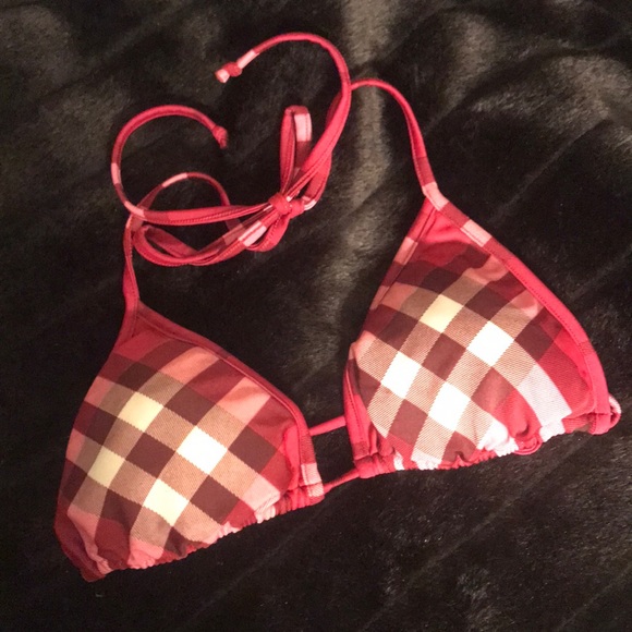 pink burberry bikini
